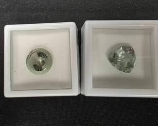 Two Prasiolite Gemstones