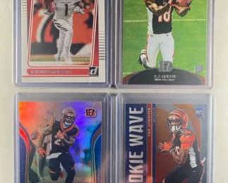 Bengals Lot 4  Incudes Joe Mixon 50, Jamarr Chase RC, Tee Higgins RC, A.J. Green RC