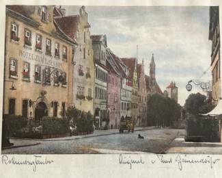 Hotel Eisenhut Framed Post Card from Rothenburg