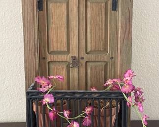 Wall Decor 3-D Balcony Door w/ Flowers