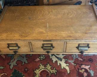 Vintage library card catalog