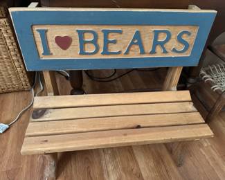 Bear themed bear bench