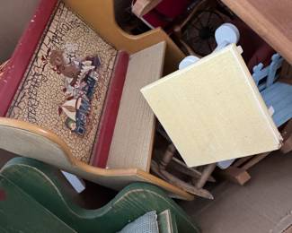 Bear and doll furniture 