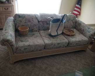 Rattan sofa - two available