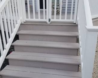 Trex decking; vinyl gate