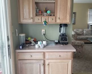 Kitchen cabinetry. Note: owner keeping Vitamix blender