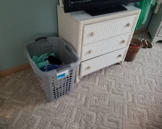 3-drawer wicker chest