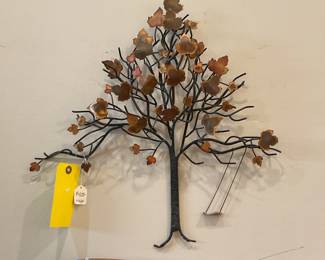Stege autumn tree with swing wall art $100 + tax