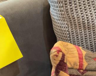 Charcoal gray and beige 3 piece sectional sofa (length=13’ height of seat=17” height of back=31” depth=64”) $1000 + tax