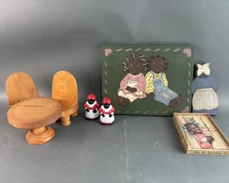 Lot 384 - African American Wood Art, Black Americana & More