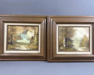 Lot 453 - Signed Original MCM Landscape Paintings