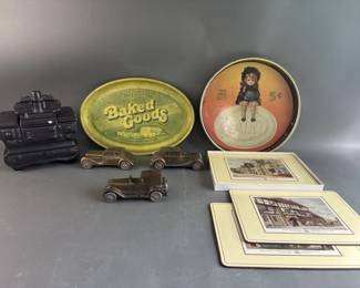 Lot 365 - Banthrico Car Banks, Pimpernel Place Mats, & More