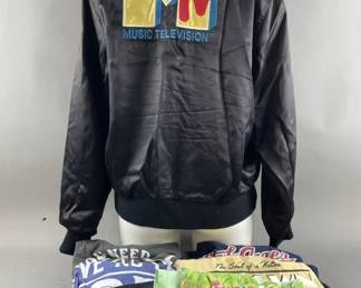 Lot 385 - Vtg 1980's MTV Pyramid Nylon Jacket & More Shirts