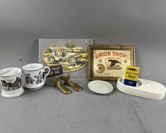 Lot 389 - Union Barber Shop Antique Sign & More