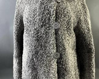 Lot 430 - Vintage Curly Lamb Jacket With Fur Collar