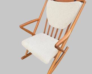 Lot 408 - MCM Wooden Rocking Chair