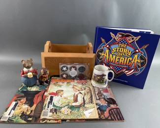 Lot 387 - Wind Up Tin Toy, Circus Bear & More