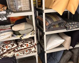 Pillows, bedding linens