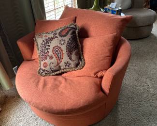 Comfy swivel armchair