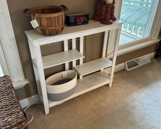 Painted shelf unit