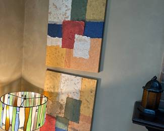 Pair of Stain Glass floor lamps