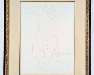 Picasso Nu De Dos Original Etching With COA