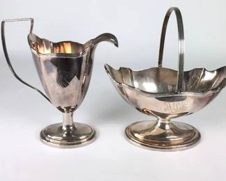 Sterling Silver Cream And Sugar Dishes