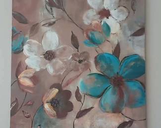 Floral Wall Art Print On Canvas