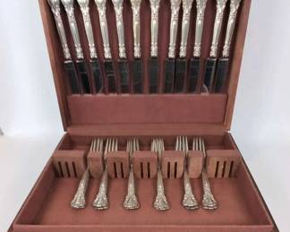 002 Sterling Silver Forks And Knives With Silver Chest