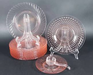 Vintage Pink Depression Glass Tableware