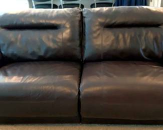 Leather Electric Reclining Sofa
