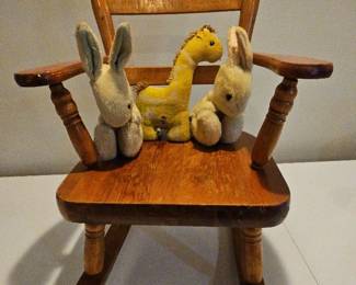 Rocking Chair And Vintage Musical Toys