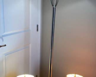 Matching Brushed Nickel Floor And Table Lamps