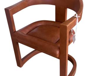Karl Springer Leather Clad Chair.