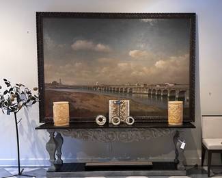 Important huge oil painting.