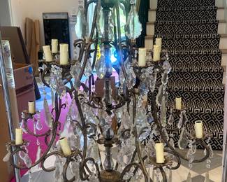 54” by 36” crystal chandelier