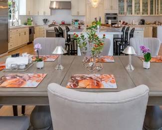 Designer dining st and table top.