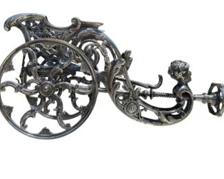 Antique silver bottle caddy.