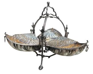 Antique silver bun warmer.