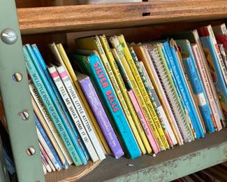 Children’s books: Dr. Seuss, Golden Books, Richard Scarry 