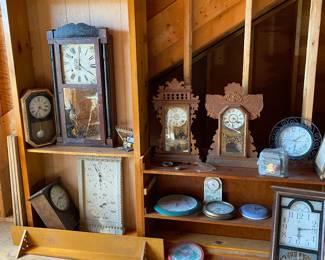 Regulator, ginger bread clocks…