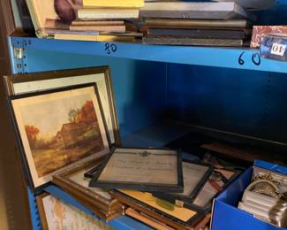 Various frames and small art work