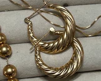 gold shrimp earrings