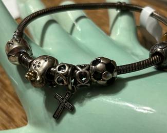 Pandora bracelet with charms