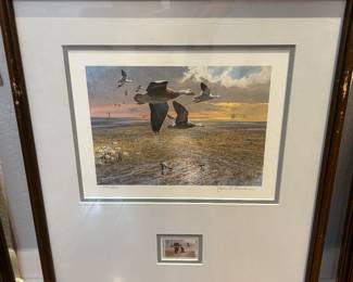 John P Cowan signed prints with stamp