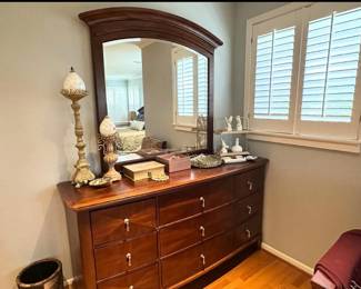 triple dresser with mirror