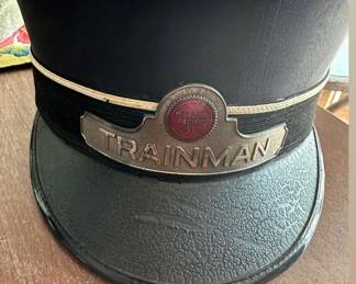 Antique train conductor hat