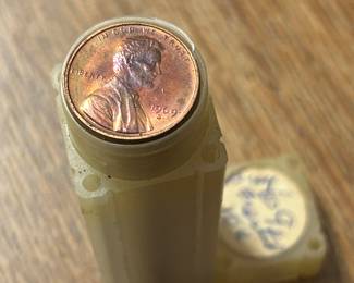Uncirculated frosted penny roll