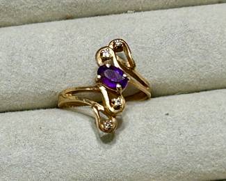 Amethyst and diamonds