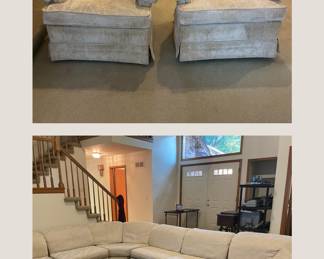 Sectional Couch and Easy Chairs
